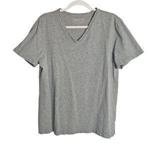 Banana Republic Short Sleeve V Neck Tee Gray Large Mens
